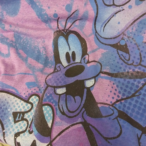 Disney Tee Shirt Goofy Purple Short Sleeves Womens Small - Picture 2 of 7